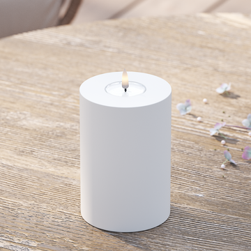 Deluxe Homeart Outdoors LED Pillar candle Ø 10 x 15 cm White LED outdoor light Pillar candle 2