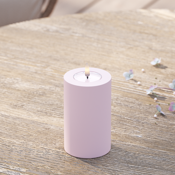 Deluxe Homeart Outdoors LED Pillar candle Ø 7.5 x 12.5 cm Dusty Red LED outdoor light Pillar candle 2