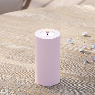 Deluxe Homeart Outdoors LED Pillar candle Ø 7.5 x 15 cm Dusty Red LED outdoor light Pillar candle 2