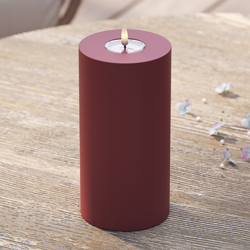 Deluxe Homeart Outdoors LED Pillar candle Ø 10 x 20 cm Bordeaux LED outdoor light Pillar candle 2
