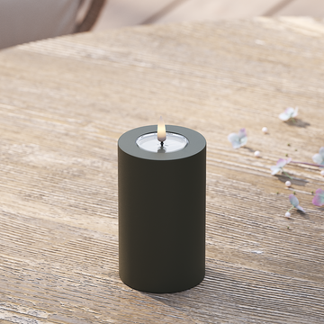 Deluxe Homeart Utomhus LED Blockljus Ø 7,5 x 12,5 cm Mörkgrön LED utomhusljus Blockljus 2