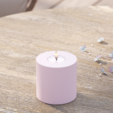 Deluxe Homeart Outdoors LED Pillar candle Ø 10 x 10 cm Dusty Red LED outdoor light Pillar candle 2