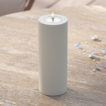 Deluxe Homeart Outdoors LED Pillar candle Ø 7.5 x 20 cm Sand LED outdoor light Pillar candle 2