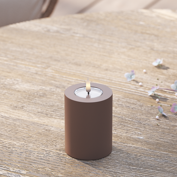 Deluxe Homeart Outdoors LED Pillar candle Ø 7.5 x 10 cm Caramel LED outdoor light Pillar candle 2