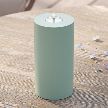 Deluxe Homeart Outdoors LED Pillar candle Ø 10 x 20 cm Sage Green LED outdoor light Pillar candle 2
