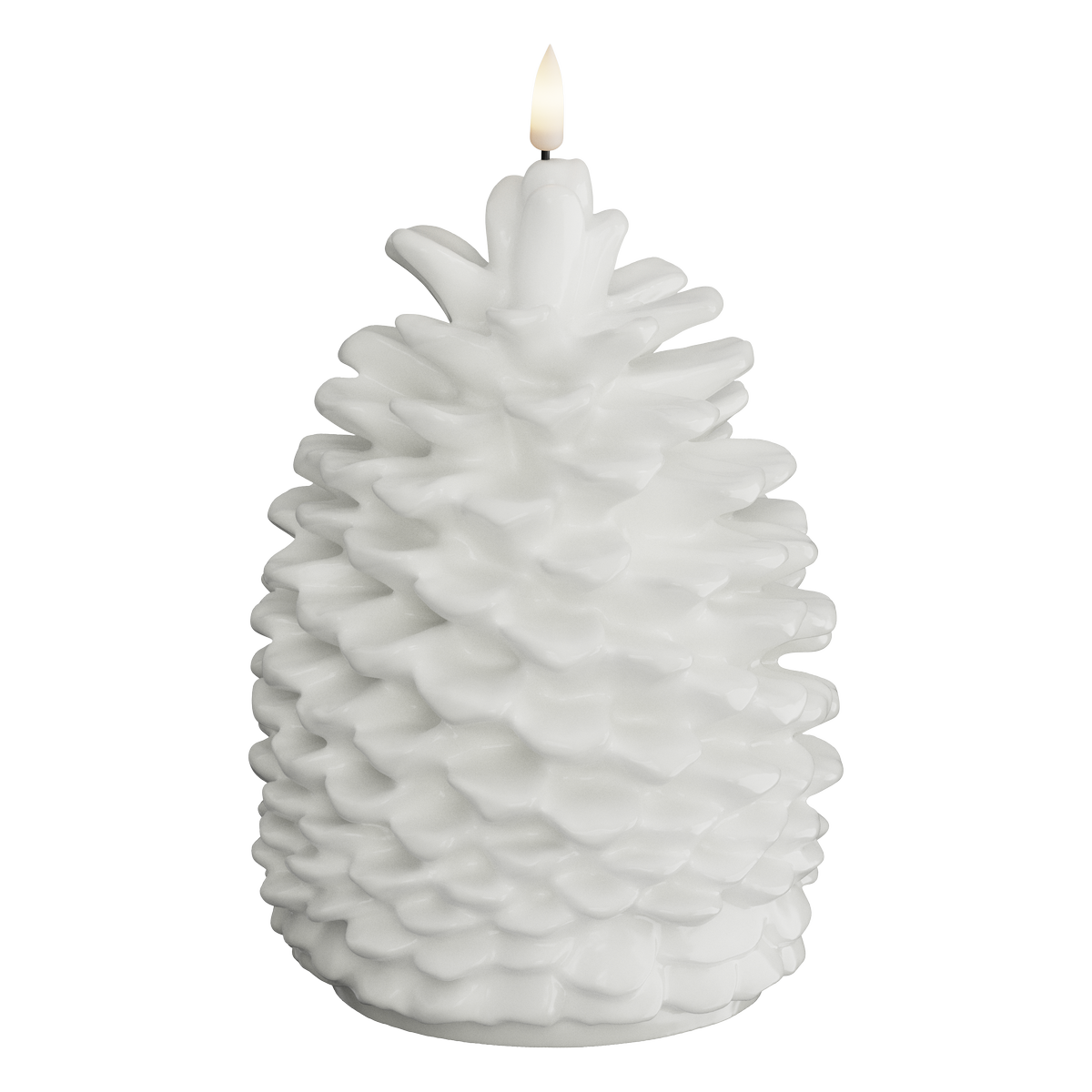 Deluxe Homeart LED Fir cone 14 x 19 cm White LED Fir cone 1