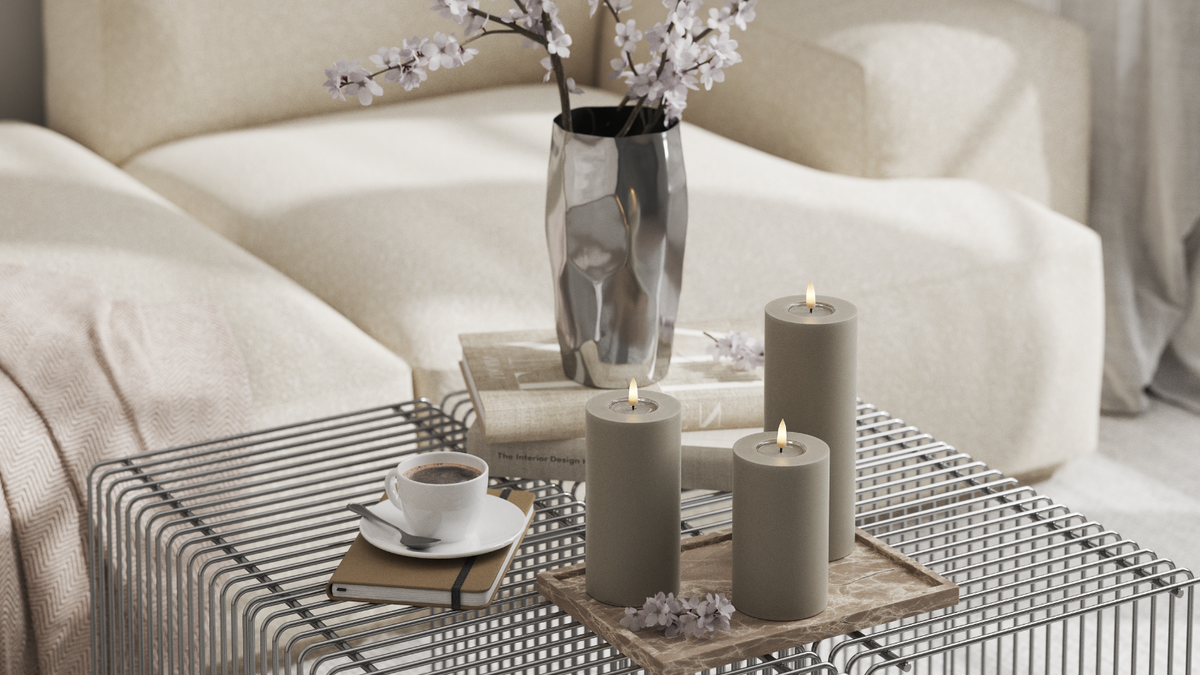 Naturlig tro LED Blockljus Med WetLook ™ -design
