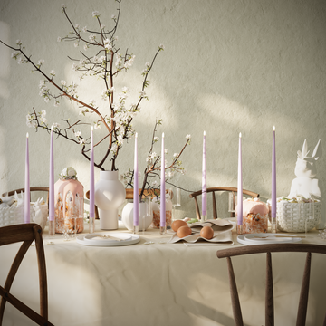 Deluxe Homeart LED Shiny Dinner candle package - Lavender - 8 pieces 38 cm Shiny Dinner candle package 1