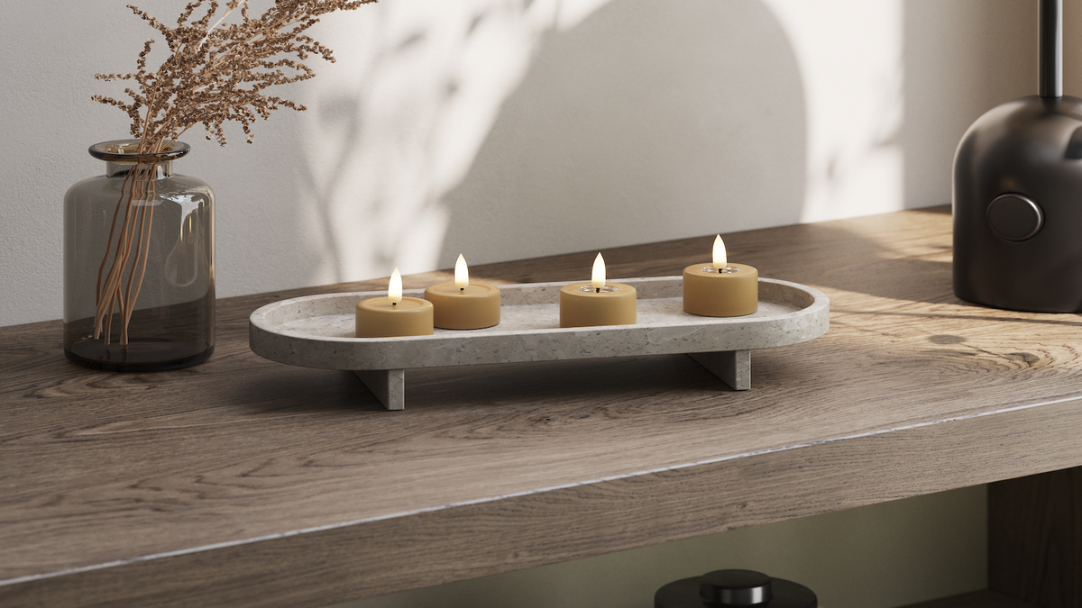 Natural faith LED Jumbo Tealight candle With Wetlook ™ design