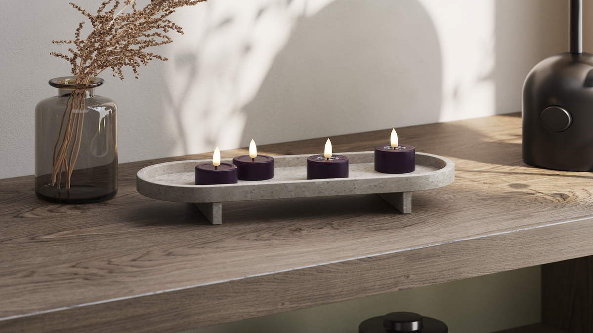 Natural faith LED Jumbo Tealight candle With Wetlook ™ design