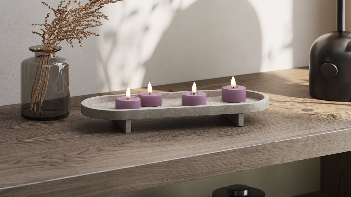Natural faith LED Jumbo Tealight candle With Wetlook ™ design