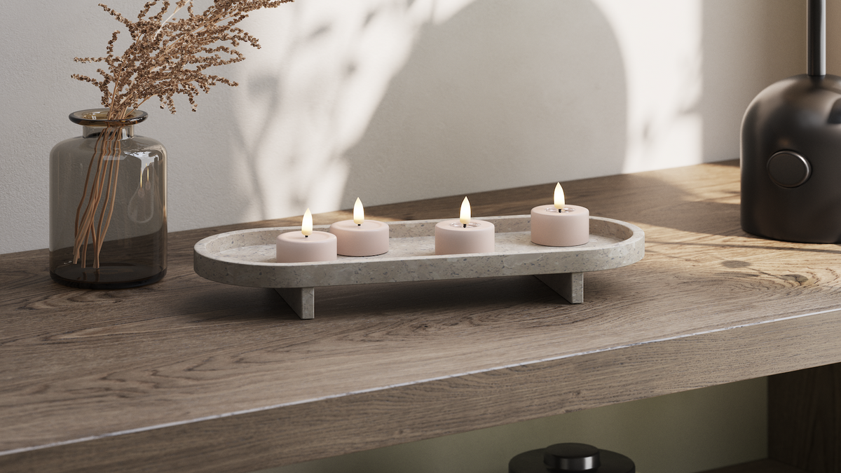 Natural faith LED Jumbo Tealight candle With Wetlook ™ design
