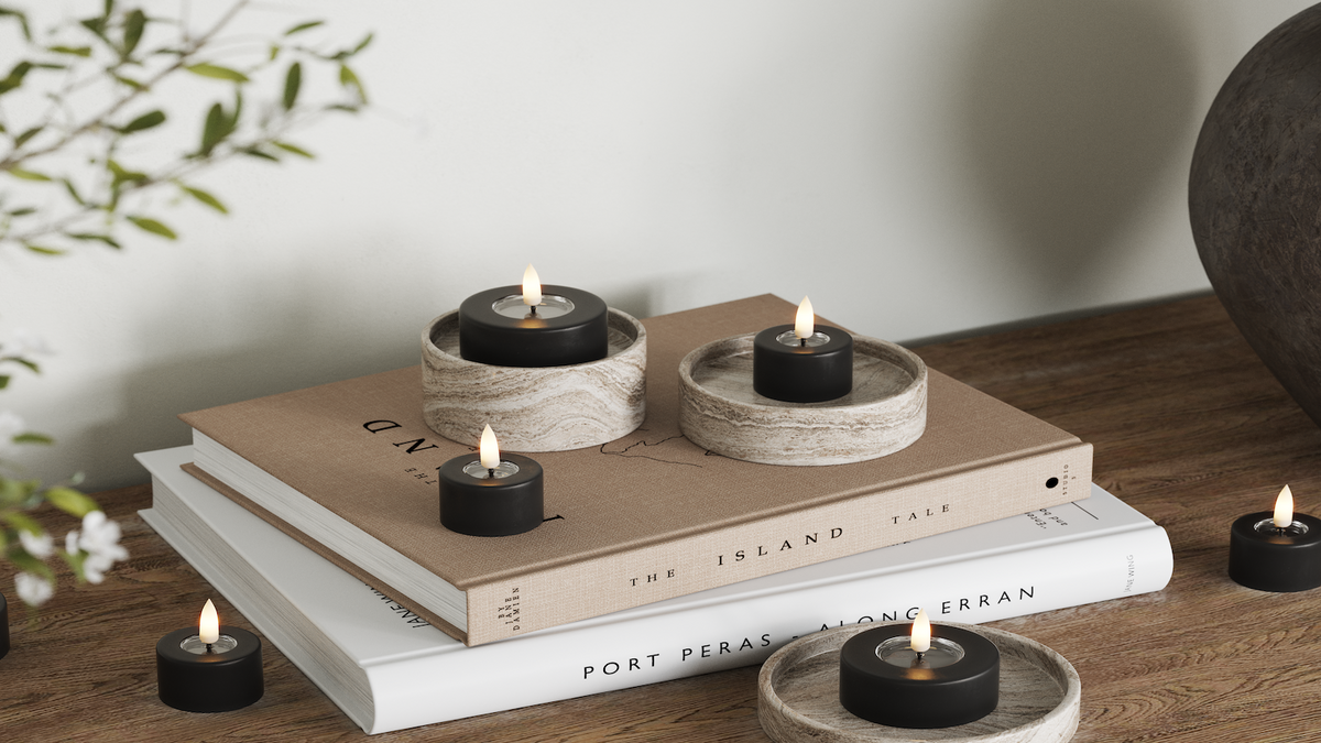 LED Jumbo Tealight candle With lifelike LED flame