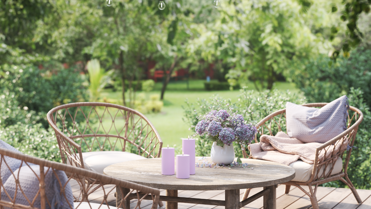 Practical timer function to your LED Outdoor light Pillar candle