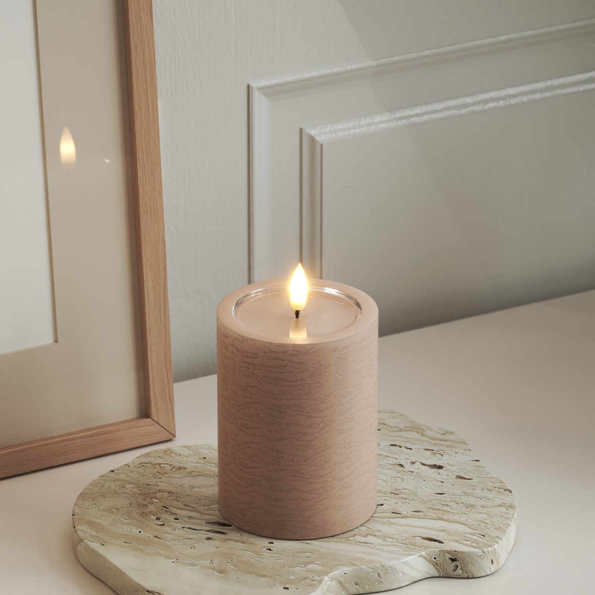 Deluxe Homeart Unique Φωτιστικό μπλοκ LED D 7,5 x 10 cm Ροζ unique φως μπλοκ 3