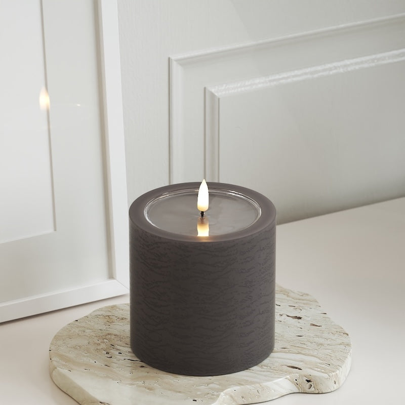 Unique Candles Unique LED Pillar candle D 10 x 10 cm Mocha