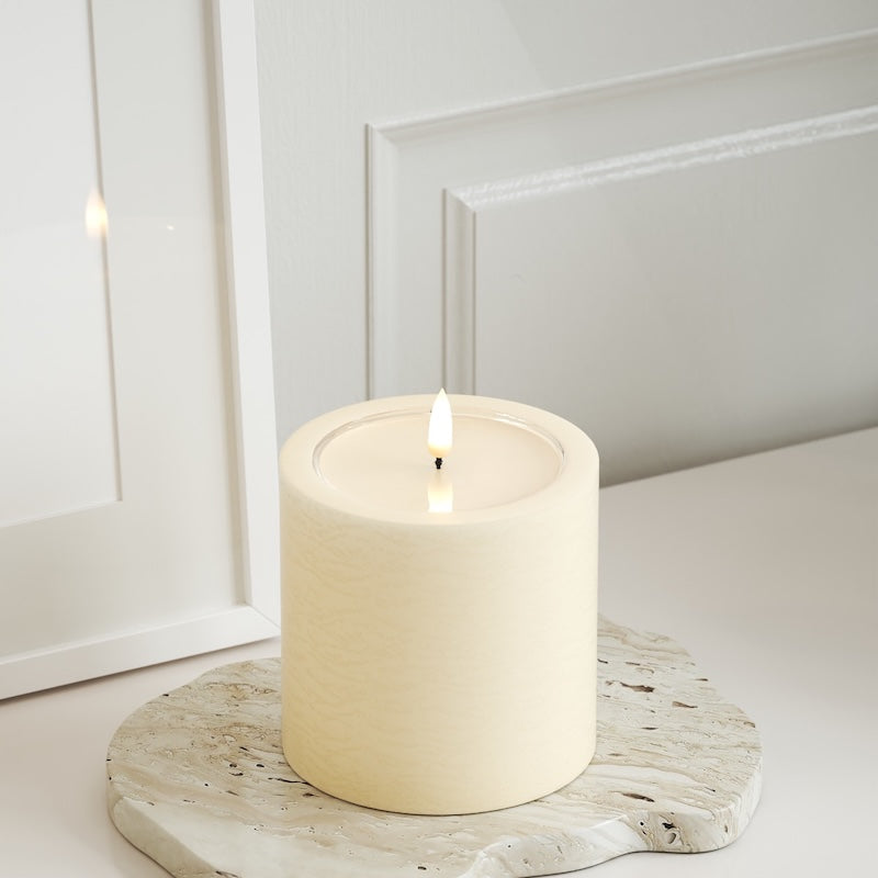Unique Candles Unique LED Pillar candle D 10 x 10 cm Cream