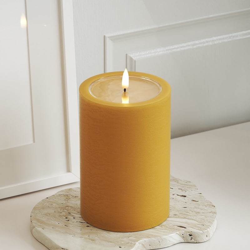 Unique Candles Unique LED Pillar candle D 10 x 15 cm Curry